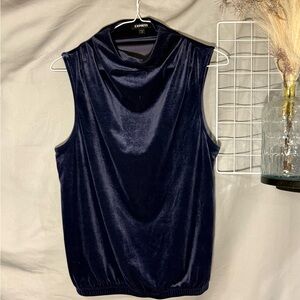 Express Women's Dark Blue Velvet Tank Top